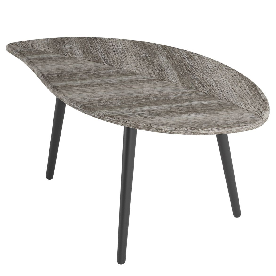 Стол журнальный Берли (12 мм) дуб графит-чёрный