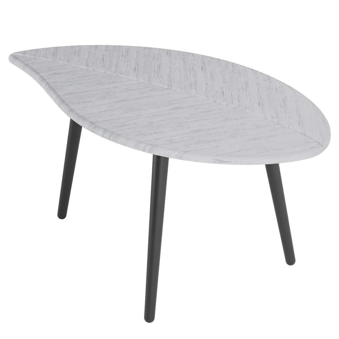 Стол журнальный Берли (12 мм) дуб грей-чёрный