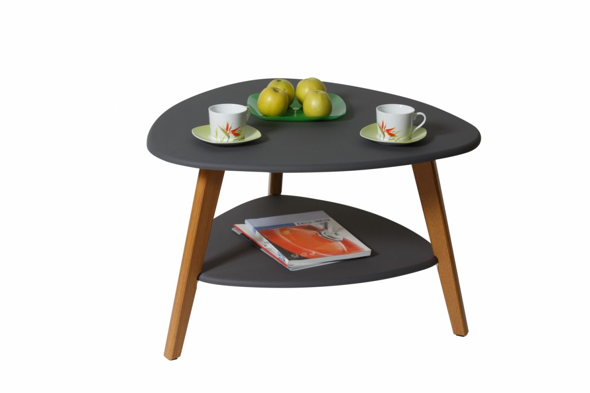 Стол журнальный Бруклин графит-дуб светлый