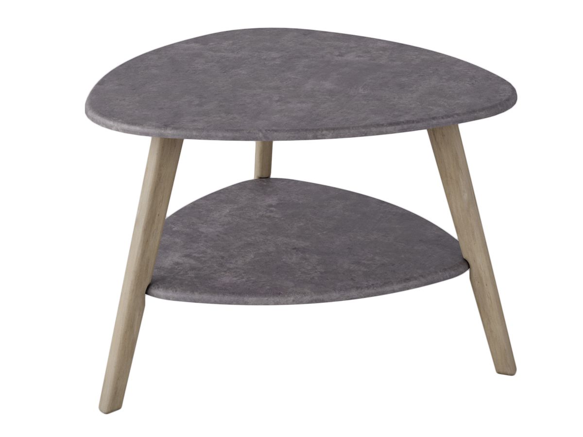 Стол журнальный Бруклин серый бетон-дуб сонома