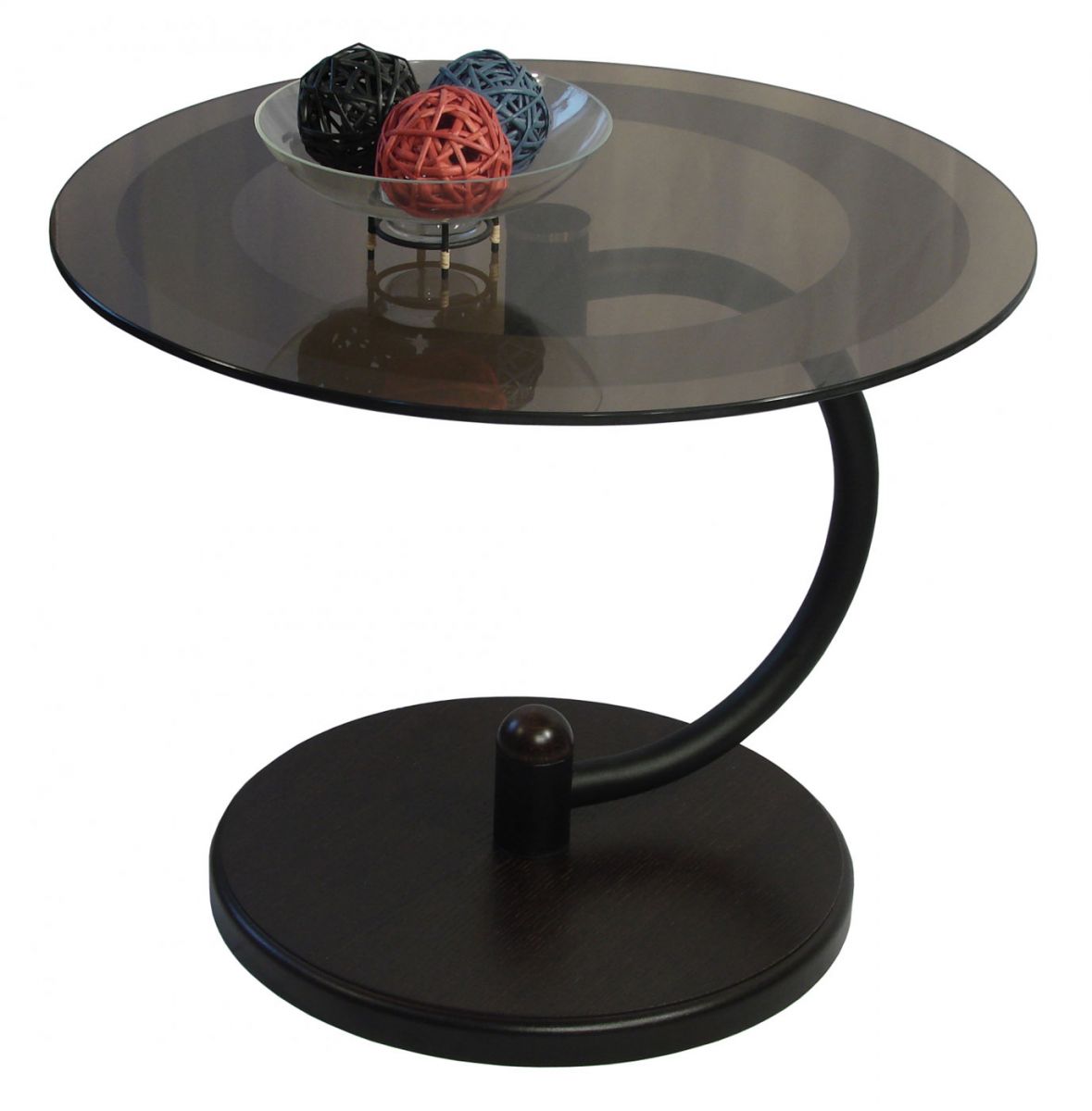 Стол журнальный Дуэт 13Н металлик-ср.-кор-прозр.