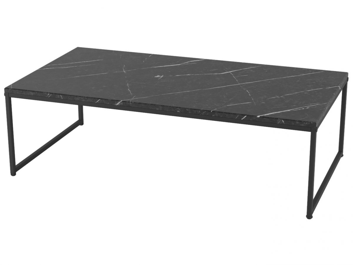 Стол журнальный Инсайд черный мрамор-черный