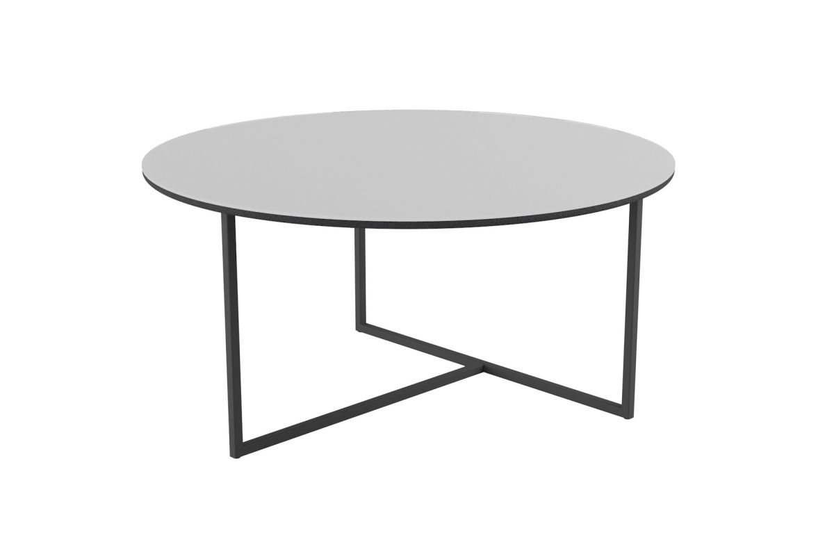 Стол журнальный Калифорния "Маджоре Glass" белая Lacobel