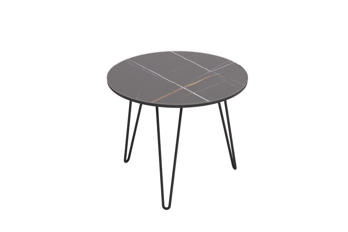 Стол журнальный Калифорния "РИД Glass 430" сахара нуар-черный матовый