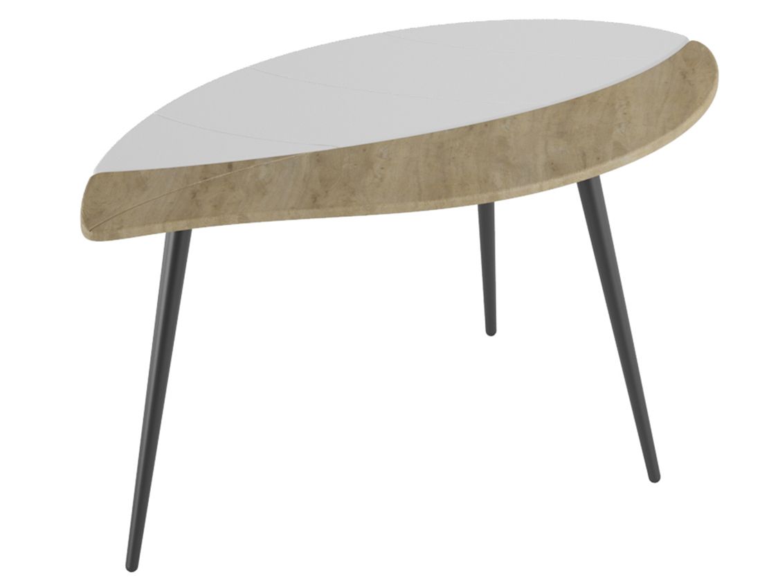 Стол журнальный Лайм дуб сонома-белый-чёрный