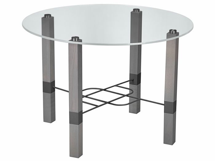 Стол журнальный Лючия 3101 серый бетон-серый-прозрачное