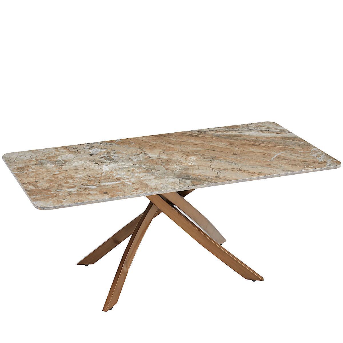 Стол журнальный Senafe, 110х55х45, керамич. столешница, основание металл Античная Бронза CT-630