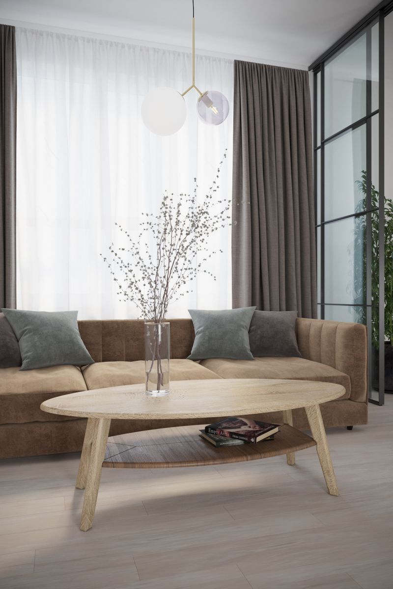 Стол журнальный Серфинг дуб сонома-акация