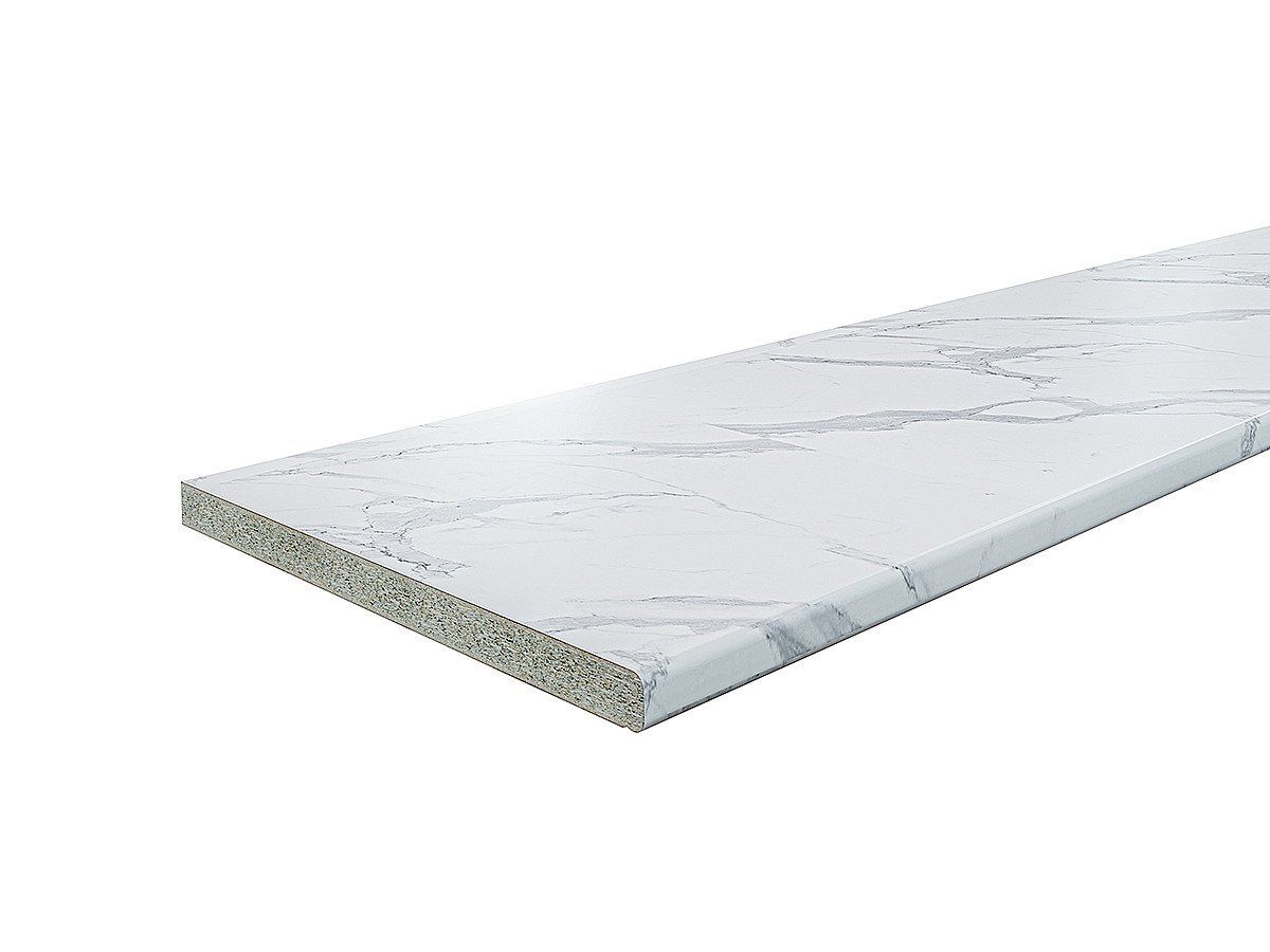 Столешница Hard-38U Прямая (упак.) Гранит белый 38x3050x600