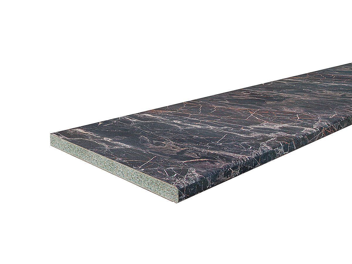 Столешница Hard-38U Прямая (упак.) Мрамор черный 38x3050x600