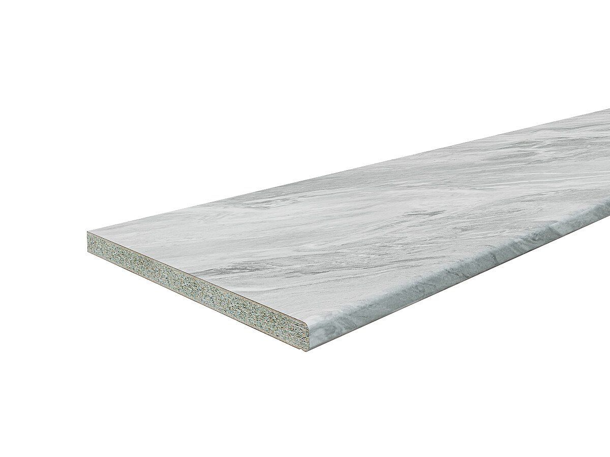 Столешница Hard-38U Прямая (упак.) Снежный мрамор 38x3050x600