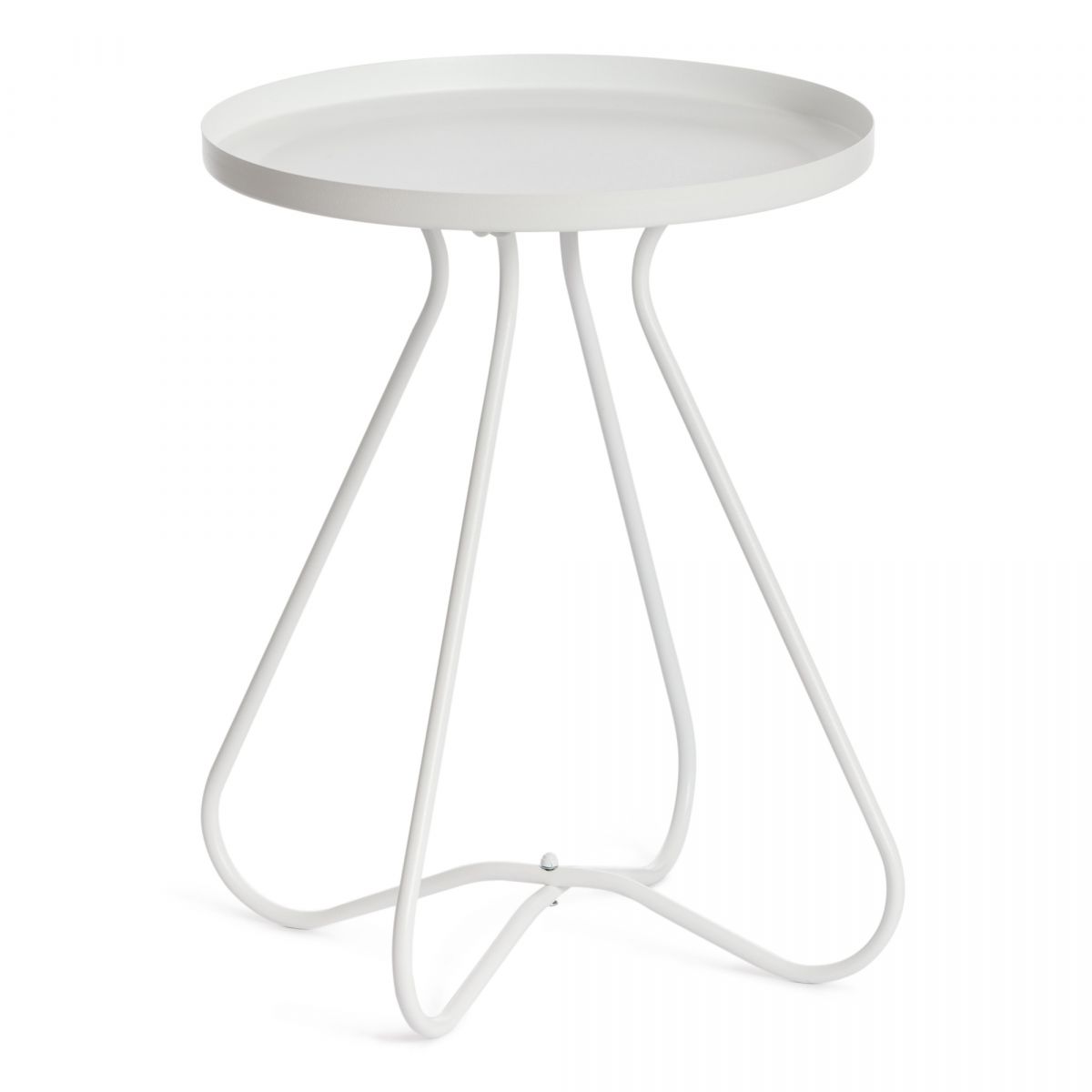 Столик журнальный GLAND металл, 40*40*45см, белый
