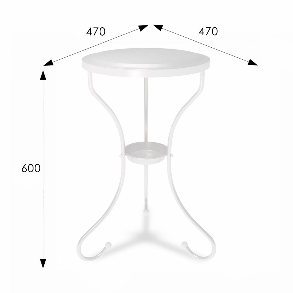 Столик журнальный SHT-CT10 белый муар