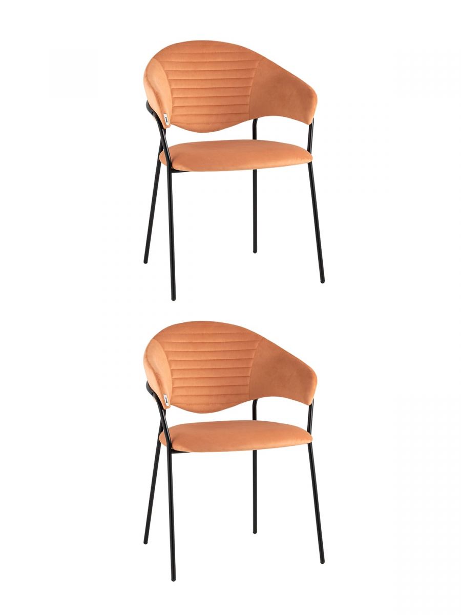 Стул Алексис велюр оранжевый 2 шт