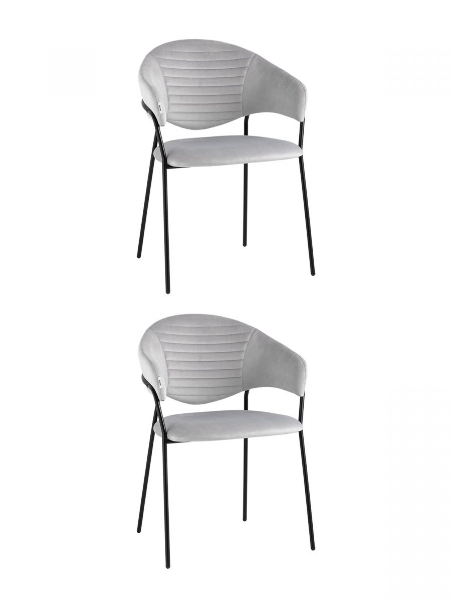 Стул Алексис велюр серый 2 шт