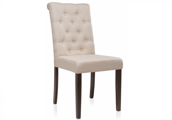 11017 Стул Amelia dark walnut - fabric cream