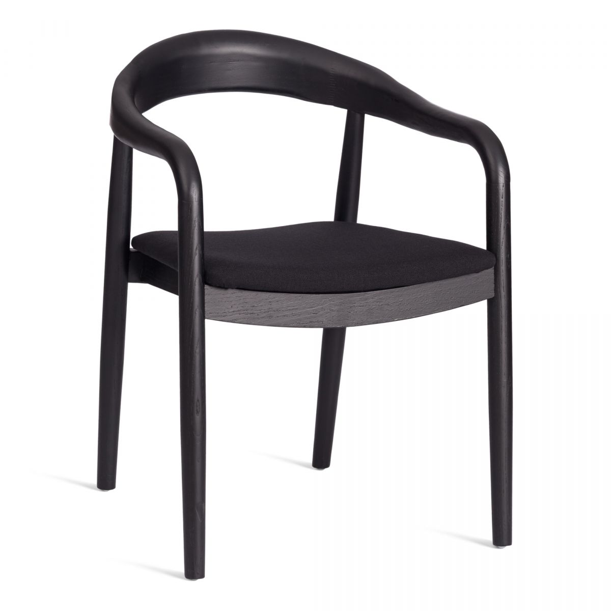 Стул BALDUR (mod.XMS-CB2921D) дерево вяз-ткань лен, 49х52х76,5 см, черный-черный лен