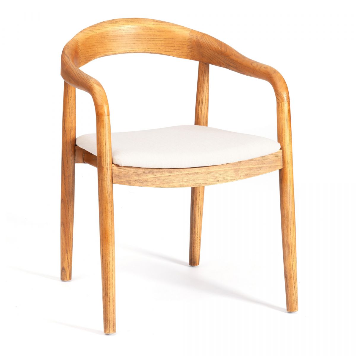 Стул BALDUR (mod.XMS-CB2921D) дерево вяз-ткань лен, 49х52х76,5 см, груша№3-бежевый лен