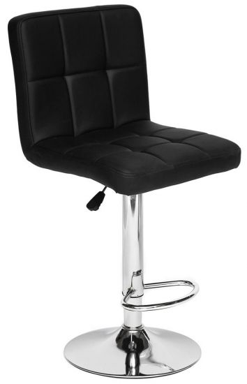 Барный стул BARBER ( mod.DC-2102 ) металл-экокожа, 44,5*49,5*92-113 см, черный-хром