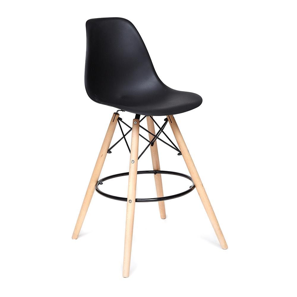 Стул барный Cindy Bar Chair (mod. 80-1) дерево бук-металл-пластик, 50 х 51 х 109 см, Black (Черный)