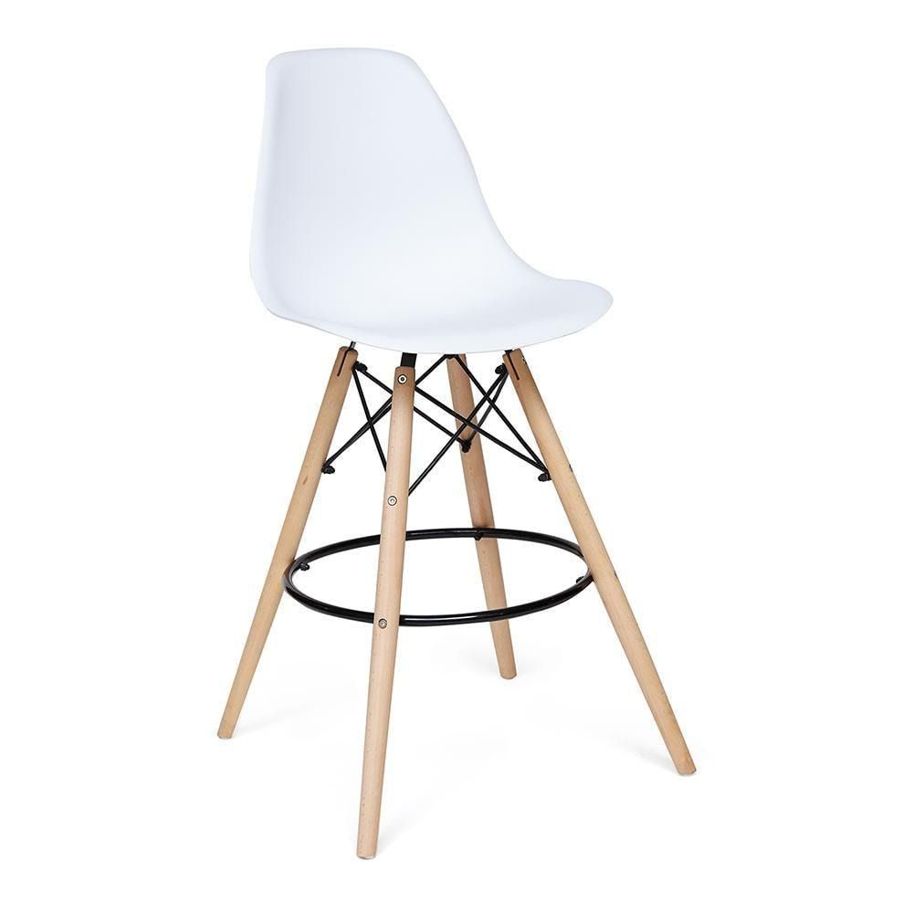Стул барный Cindy Bar Chair (mod. 80-1) дерево бук-металл-пластик, 50 х 51 х 109 см, White (Белый) 7
