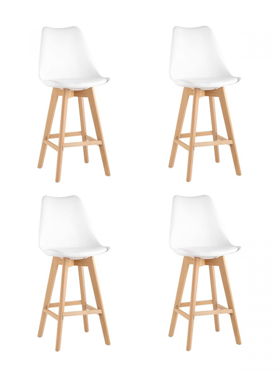 Стул барный FRANKFURT белый 4 шт