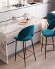 Стул барный Меган SN велюр пыльно-синий - 3