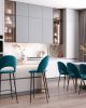 Стул барный Меган SN велюр пыльно-синий - 4