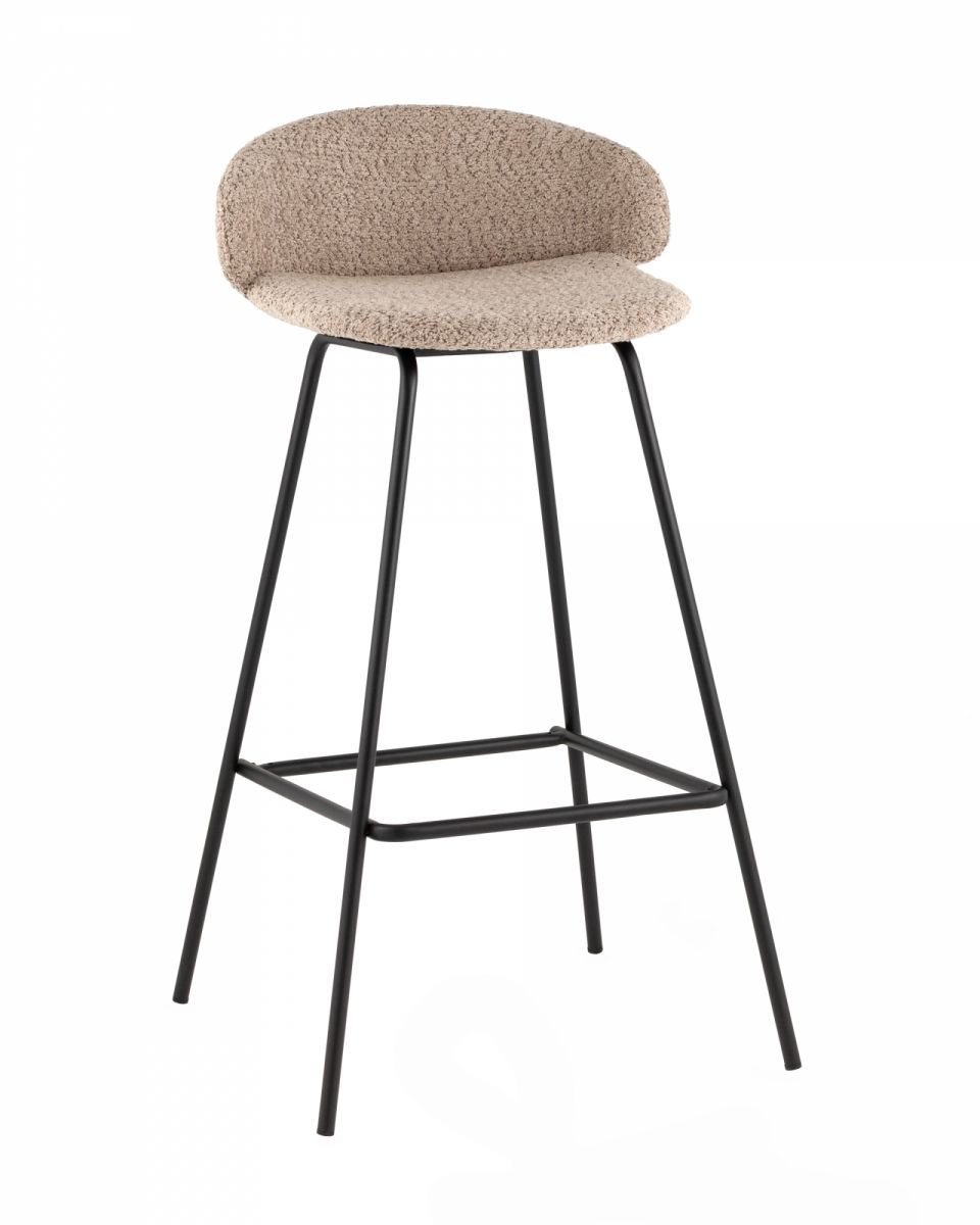 Стул барный Nita букле кофейный
