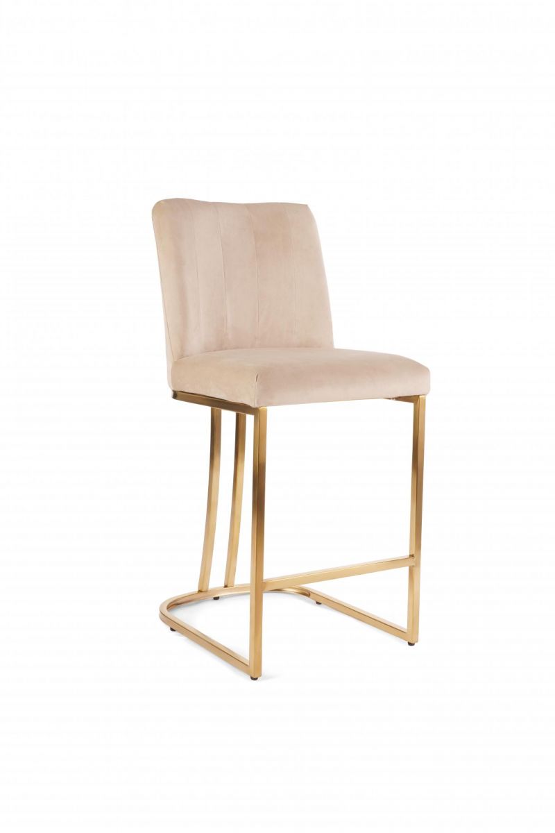 Стул барный Пресли BC-3024 | бежевый |матовое золото