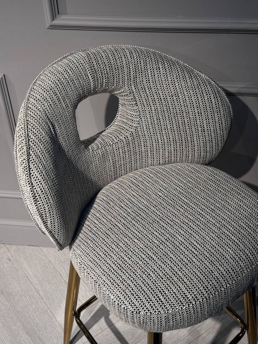 Стул барный Россо BS1451-WT | белый крем |золото