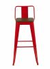 Стул барный TOLIX со спинкой красный глянцевый + темное дерево KD 4 шт. - 3
