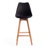Стул барный TULIP BAR (mod. C1014H) пластик-дерево, 57 х 48 х 114 см, черный 3010-натуральный - 4