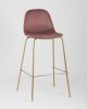 Стул барный Валенсия велюр пыльно-розовый золотые ножки - 2