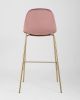 Стул барный Валенсия велюр пыльно-розовый золотые ножки - 5
