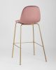 Стул барный Валенсия велюр пыльно-розовый золотые ножки - 6