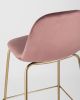 Стул барный Валенсия велюр пыльно-розовый золотые ножки - 7