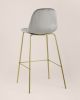 Стул барный Валенсия велюр серый золотые ножки - 5