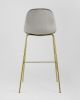 Стул барный Валенсия велюр серый золотые ножки - 6