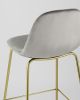 Стул барный Валенсия велюр серый золотые ножки - 7