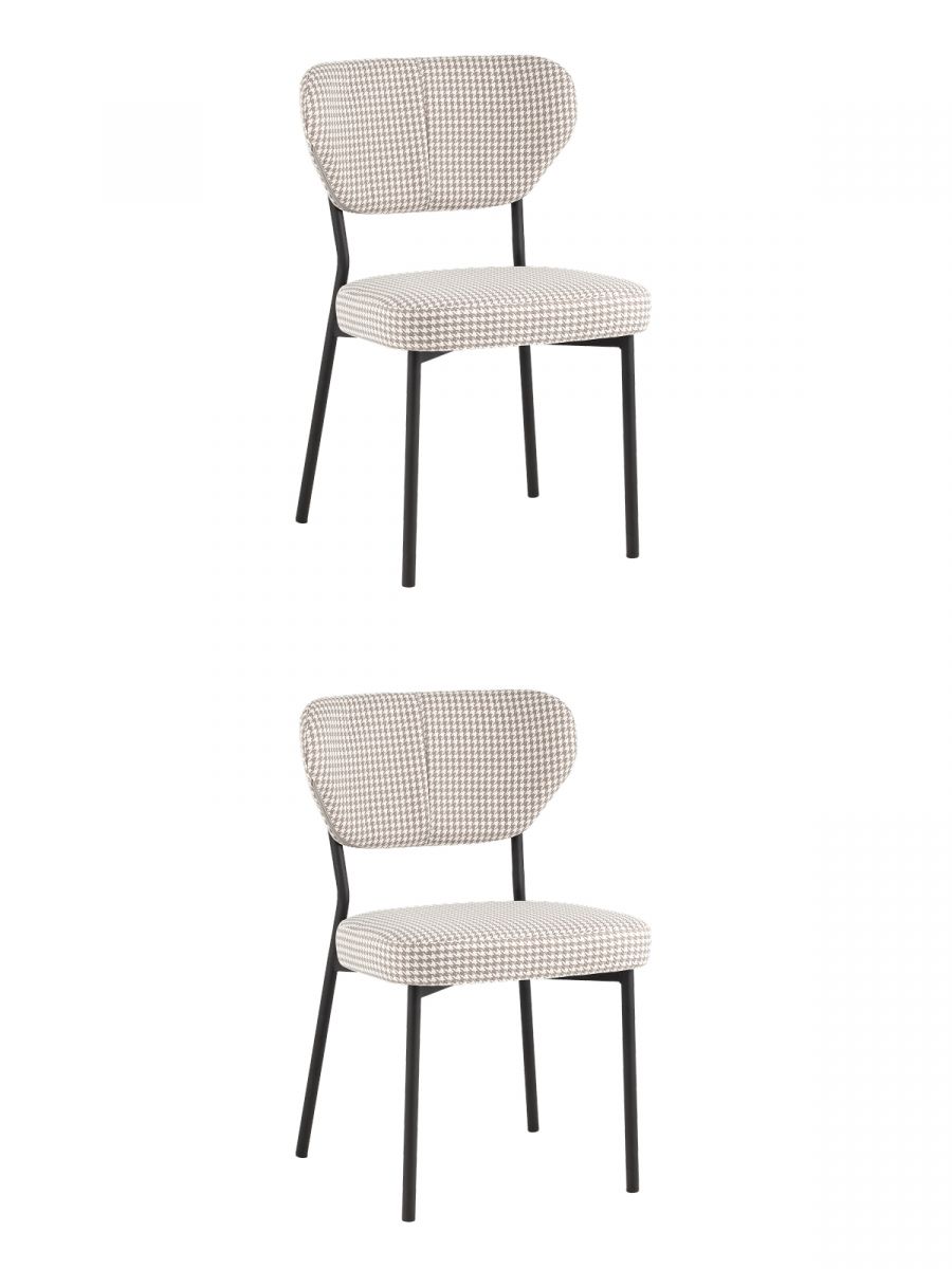 Стул Билл гусиная лапка бежевый 2 шт.