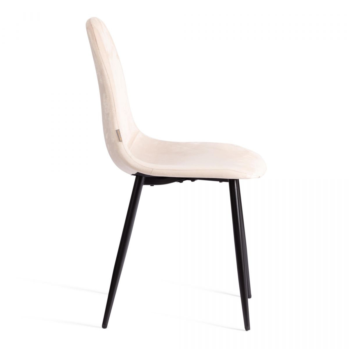 Стул BREEZE (mod. JSC-58) Велюр-металл , 44 х 53 х 86 см, creamy (кремовый) HLR 5 - черный