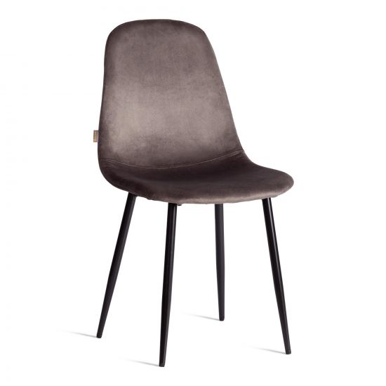Стул BREEZE (mod. JSC-58) Велюр-металл , 44 х 53 х 86 см, Dark grey (темно-серый) HLR24 - черный