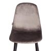 Стул BREEZE (mod. JSC-58) Велюр-металл , 44 х 53 х 86 см, Dark grey (темно-серый) HLR24 - черный - 6