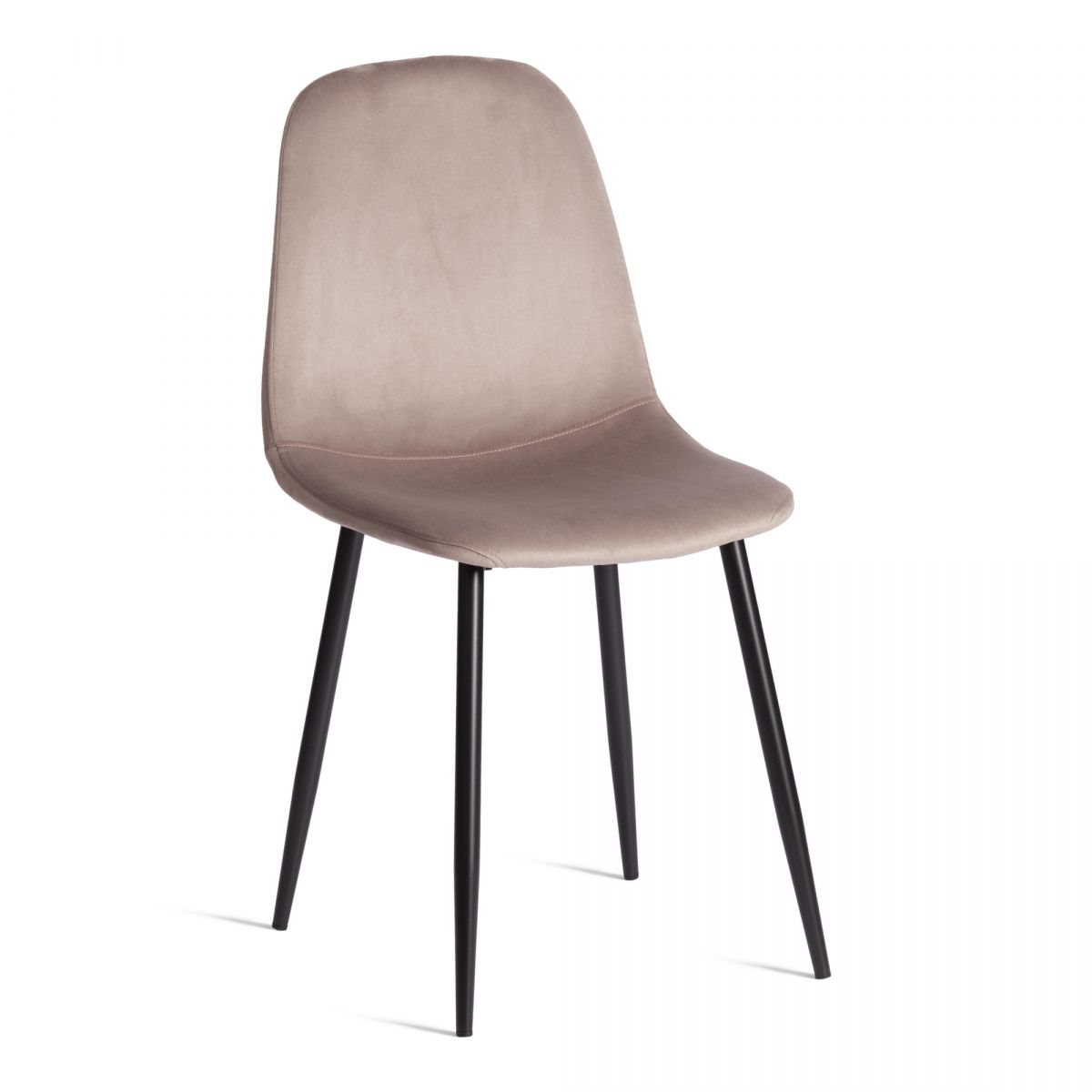 Стул Бриз-Breeze (мод.4724)-1 шт. в упаковке велюр-металл, 44х53х87см, кофейный (HLR9)-черный