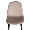 Стул Бриз-Breeze (мод.4724)-1 шт. в упаковке велюр-металл, 44х53х87см, кофейный (HLR9)-черный - 6