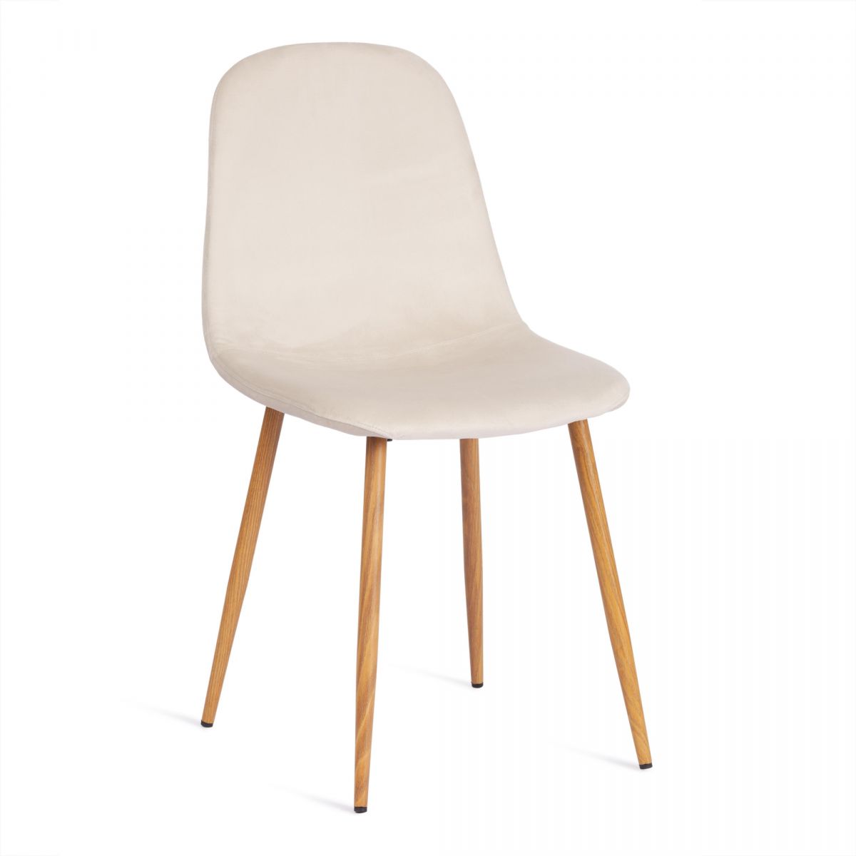 Стул Бриз-Breeze (мод.4724)-2 шт. в упаковке велюр-металл, 44х53х87см, светло-бежевый (HLR1)-натурал