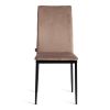 Стул CAPRI (mod. BC565-DC) металл, флок, 43 х 53 х 92 см, Beige (бежевый) HLR8 - черный - 5