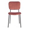 Стул CAROL (mod. UC06) металл, вельвет, 45 х 56 х 82 см, Coral (коралловый) HLR44 - черный - 5
