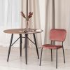 Стул CAROL (mod. UC06) металл, вельвет, 45 х 56 х 82 см, Coral (коралловый) HLR44 - черный - 8